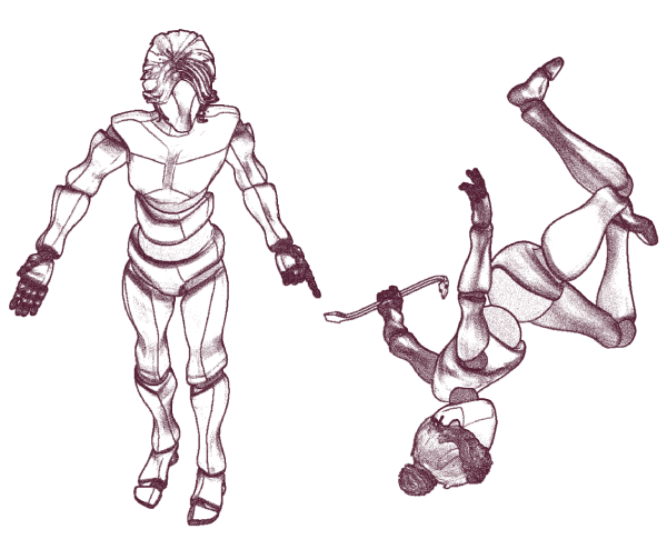 hero image of two characters posing